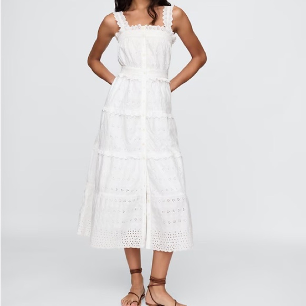Gap × DÔEN Eyelet Midi Dress
